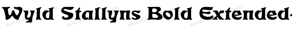 Wyld Stallyns Bold Extended字体转换